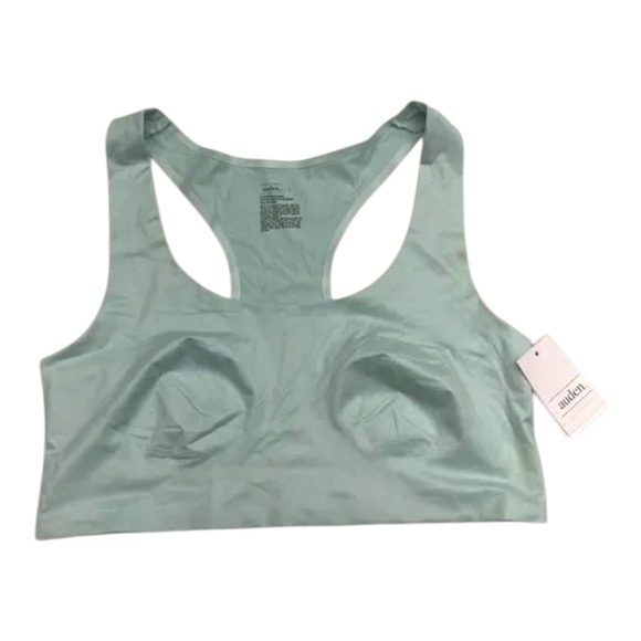 Auden Womens M Scoop Neck Unlined Bralette Mint Green Simple Pullover Style - Picture 5 of 5